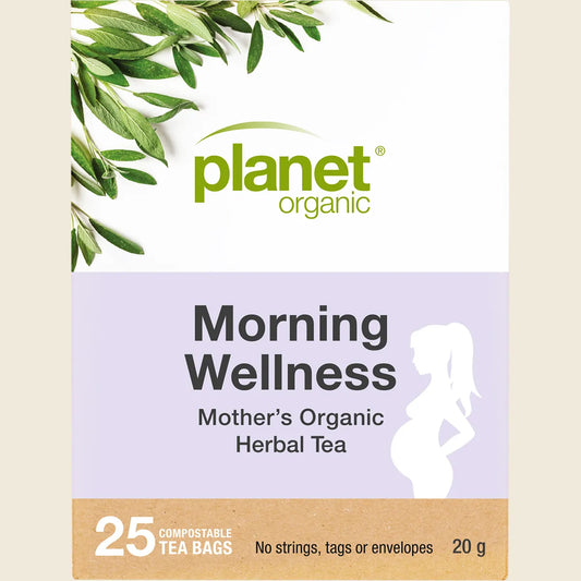 Planet Organic New Mothers Organic Herbal Tea Morning Wellness X 25 Tea Bags