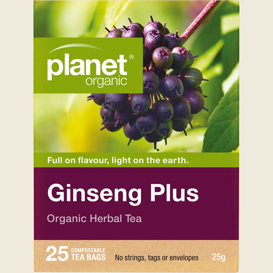 Planet Organic Organic Herbal Tea Ginseng Plus X 25 Tea Bags