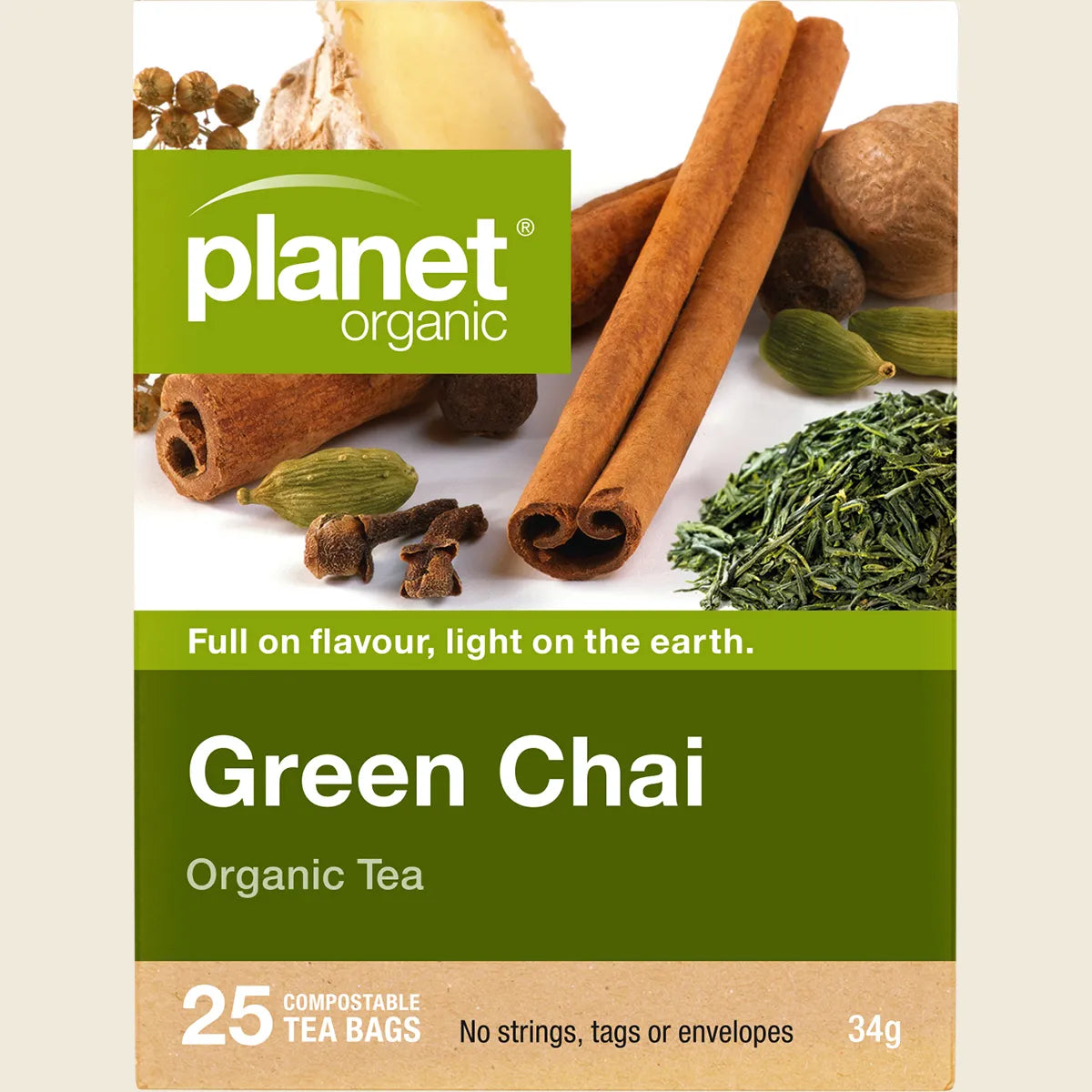Green Chai Herbal Tea Bags 25pk