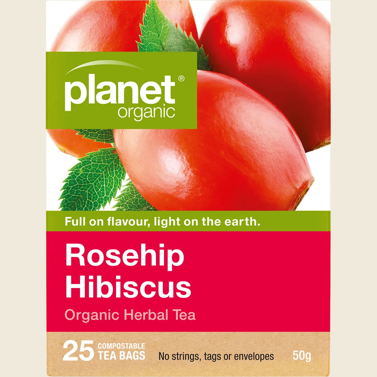 Rosehip & Hibiscus Herbal Tea Bags 25pk
