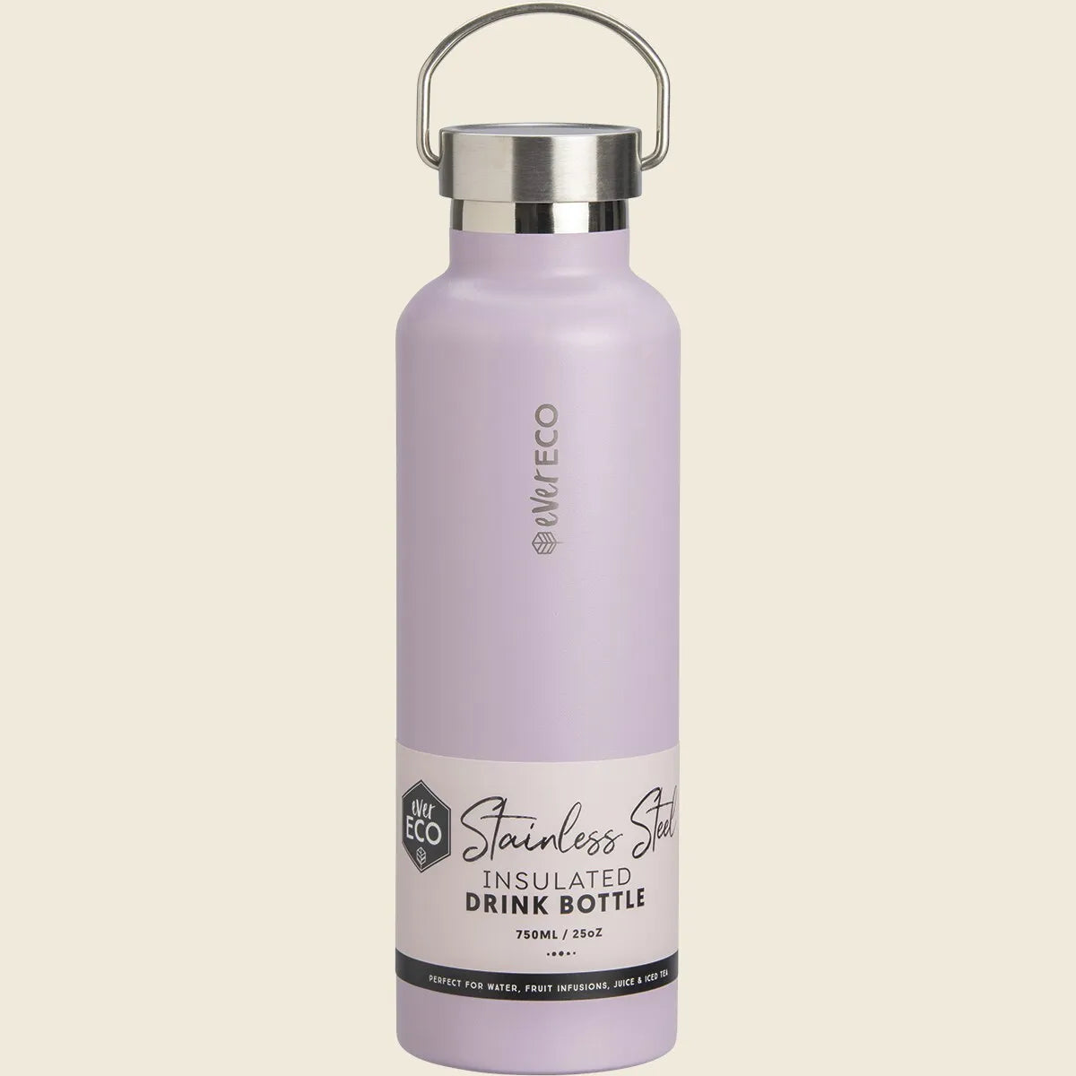 Insulated Stainless Steel Bottle Byron Bay Lilac 750ml