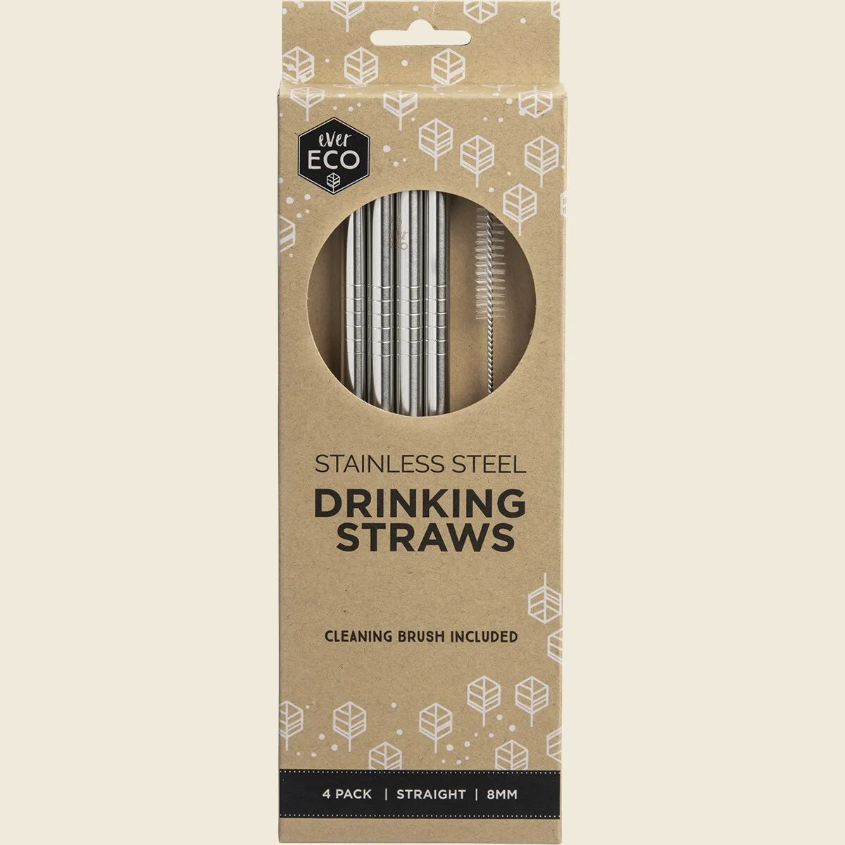 Stainless Steel Straws Straight 4pk