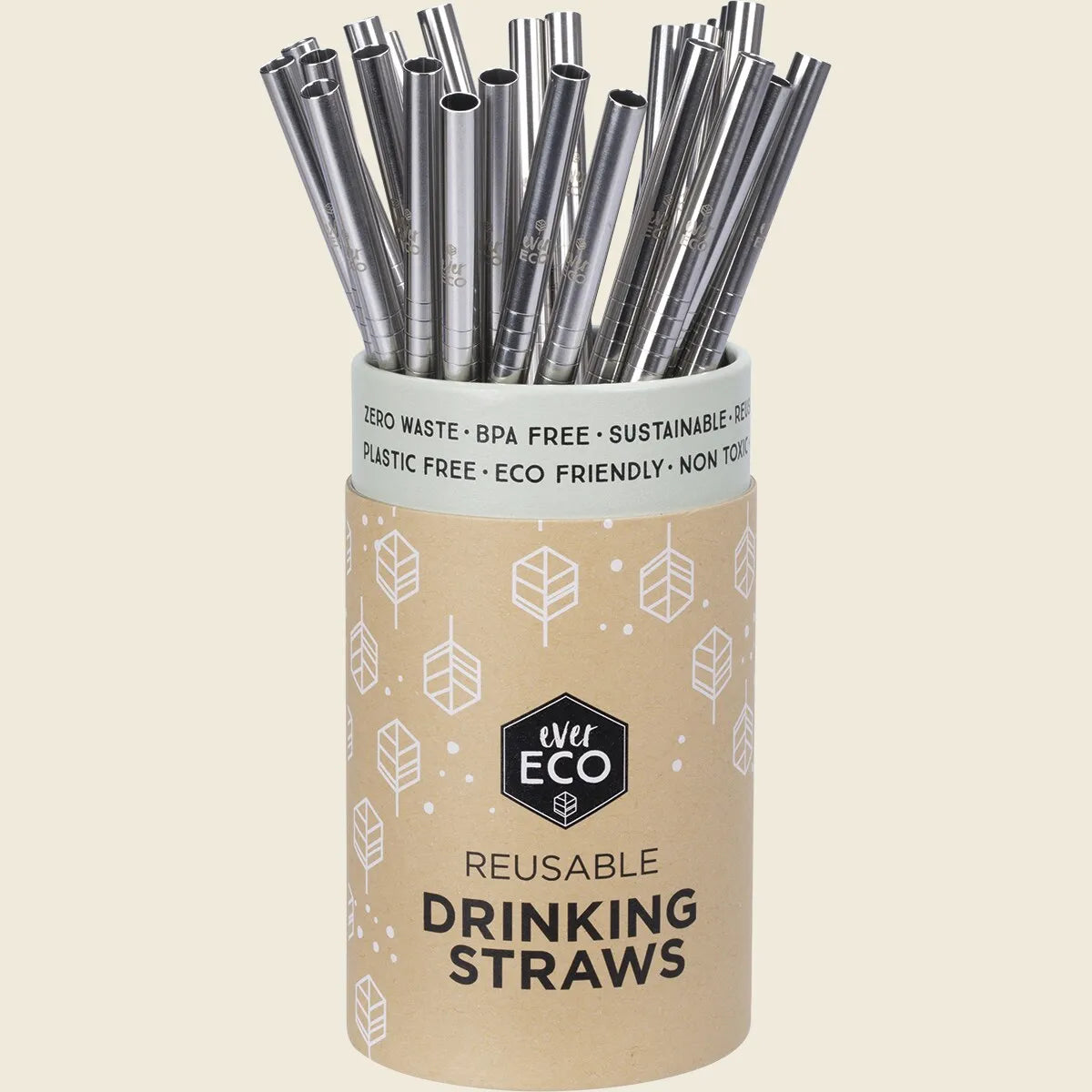 Stainless Steel Straws Straight Counter Display x25