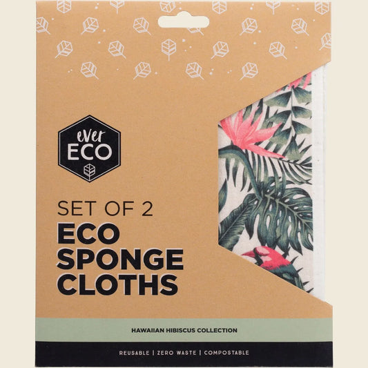 Eco Sponge Cloths Hawaiian Hibiscus Collection 2pk