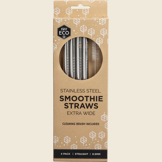 Stainless Steel Straws Straight Smoothie 4pk