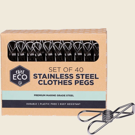 Stainless Steel Clothes Pegs Premium Marine Grade 40pk