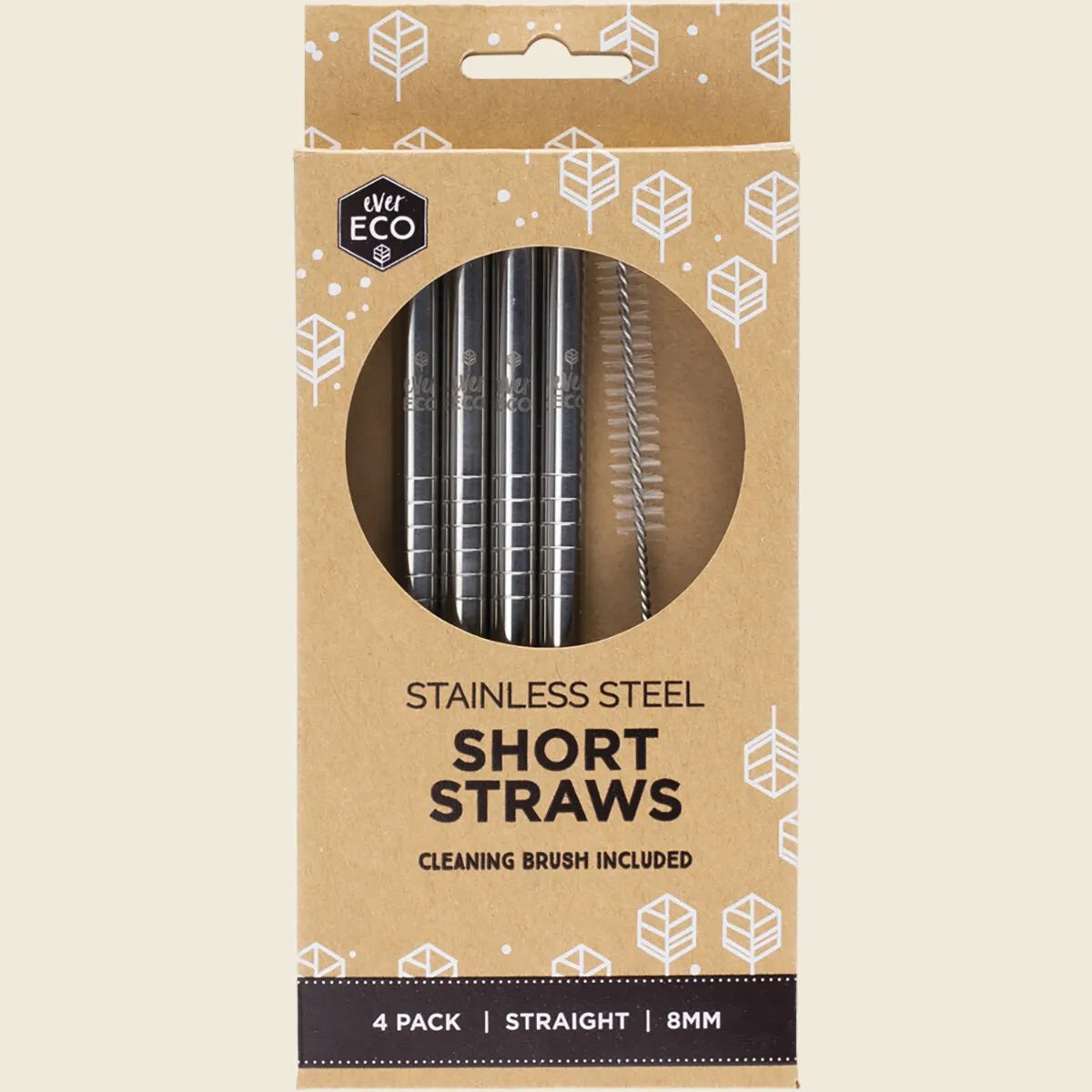 Stainless Steel Short Straws 4pk