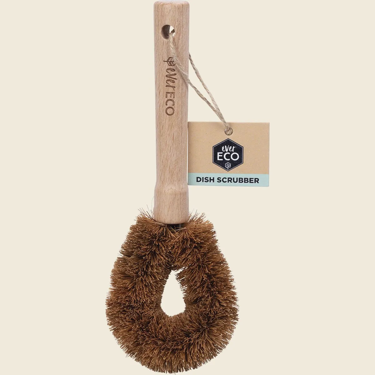 Dish Scrubber Beech Wood Handle, Coconut Bristles