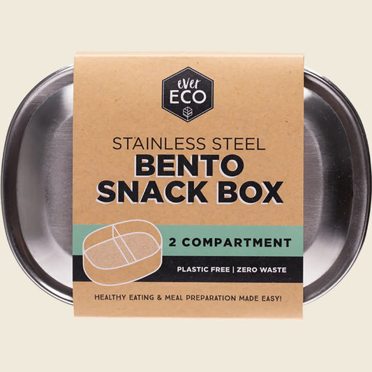 Ever Eco Stainless Steel Bento Snack Box 2 Compartments 580ml