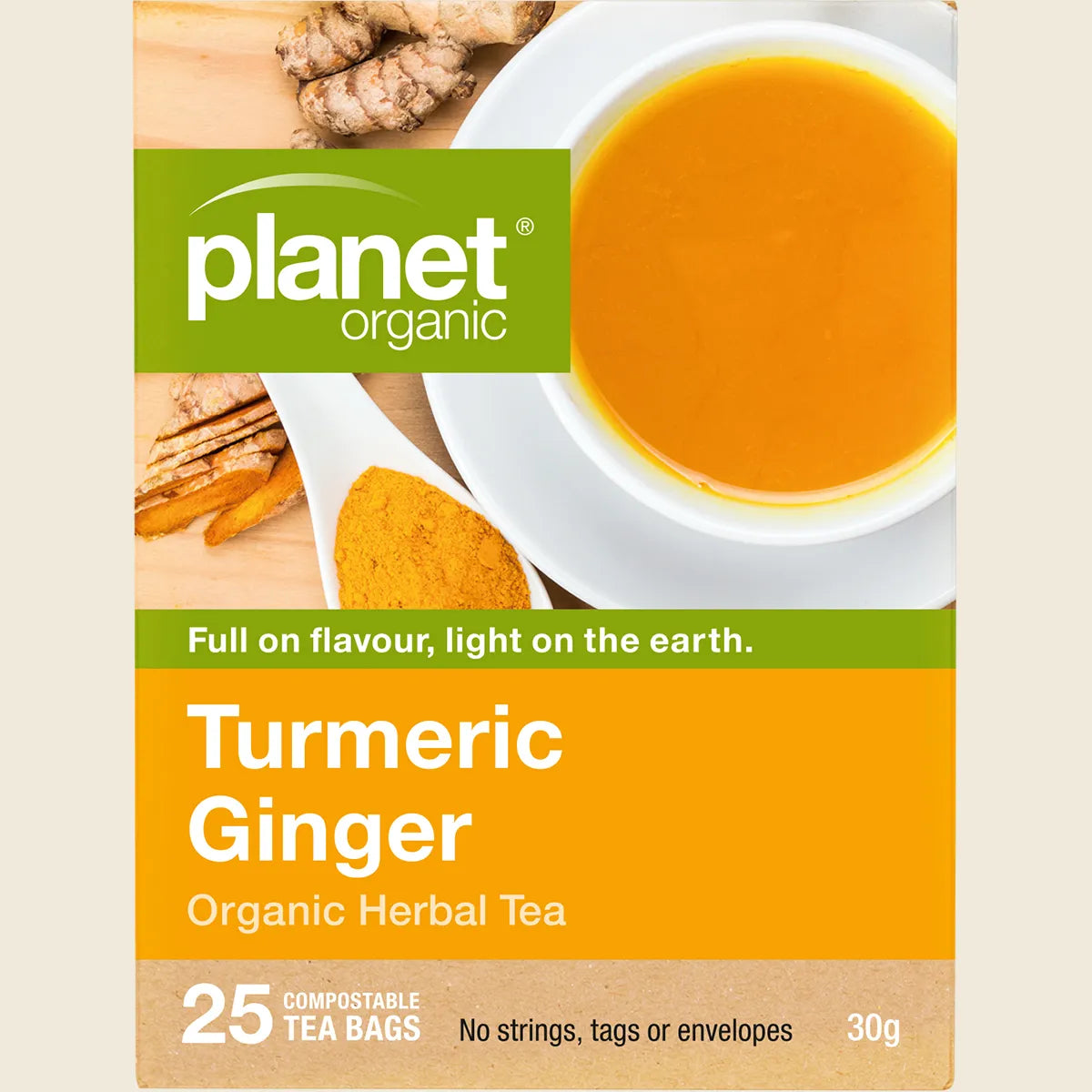 Turmeric Ginger Herbal Tea Bags 25pk