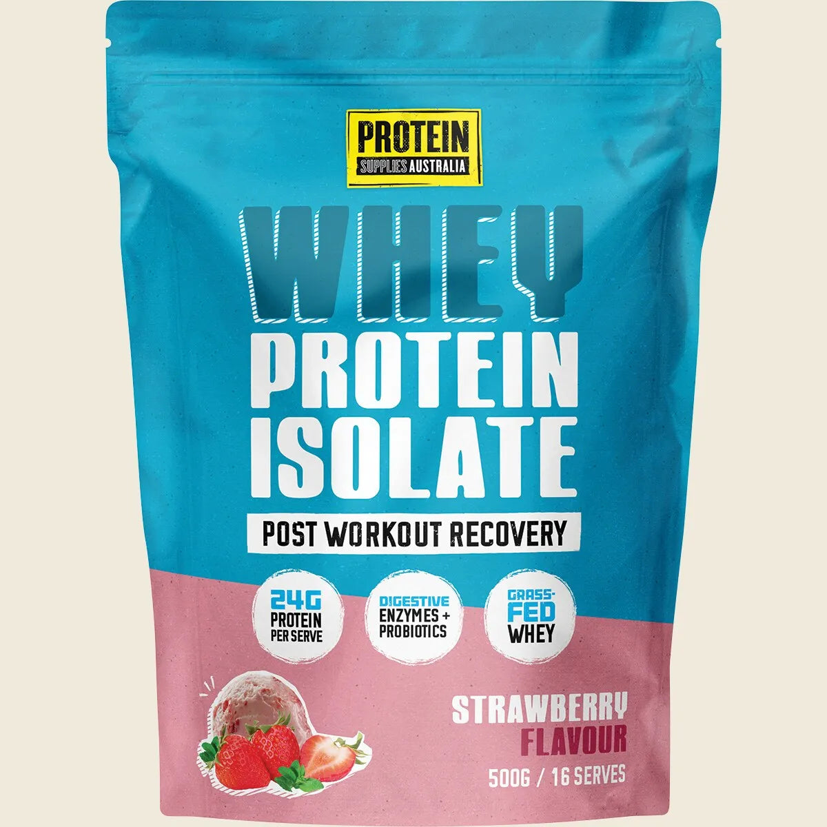 WPI Whey Protein Isolate Strawberry 500g