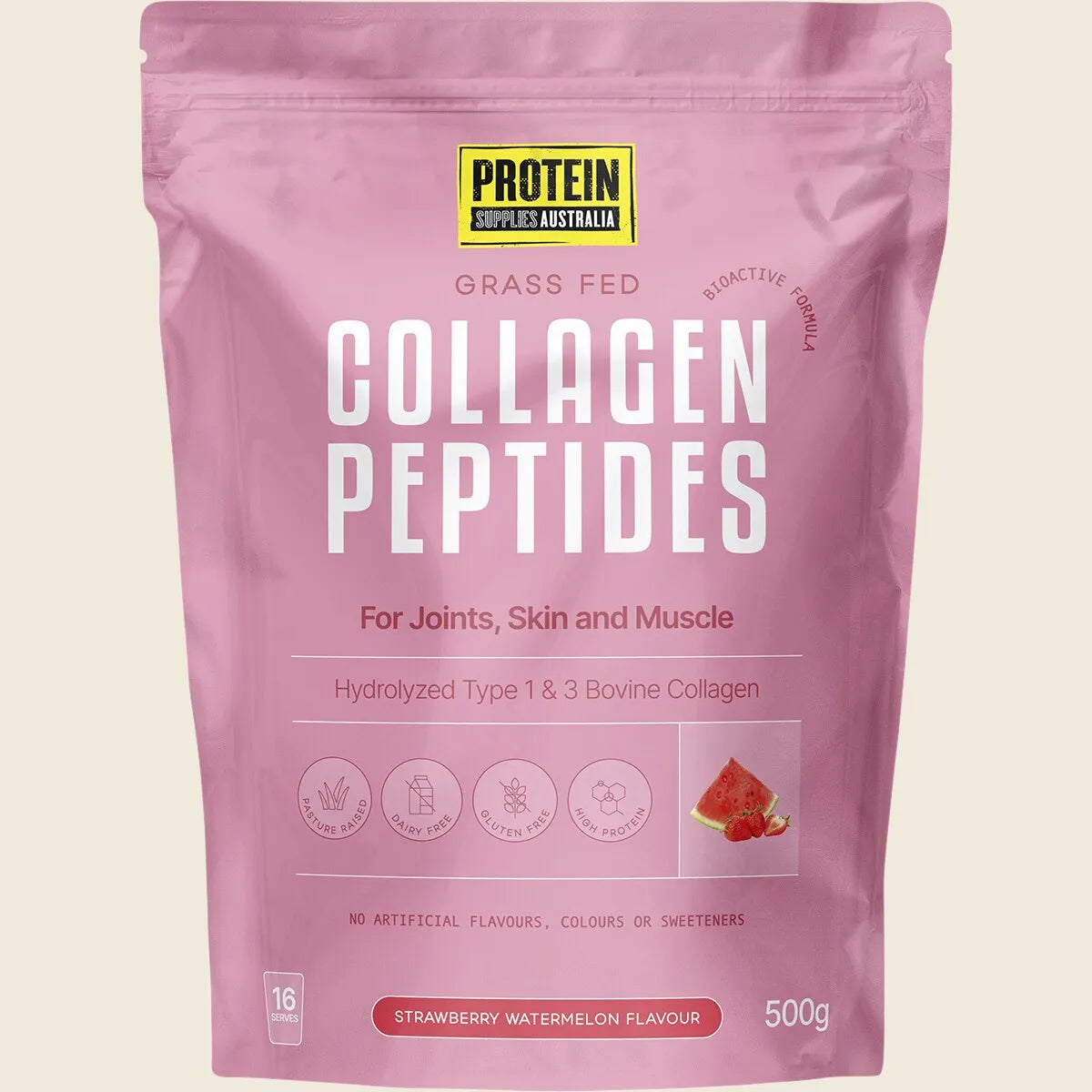 Collagen Peptides Strawberry Watermelon 500g