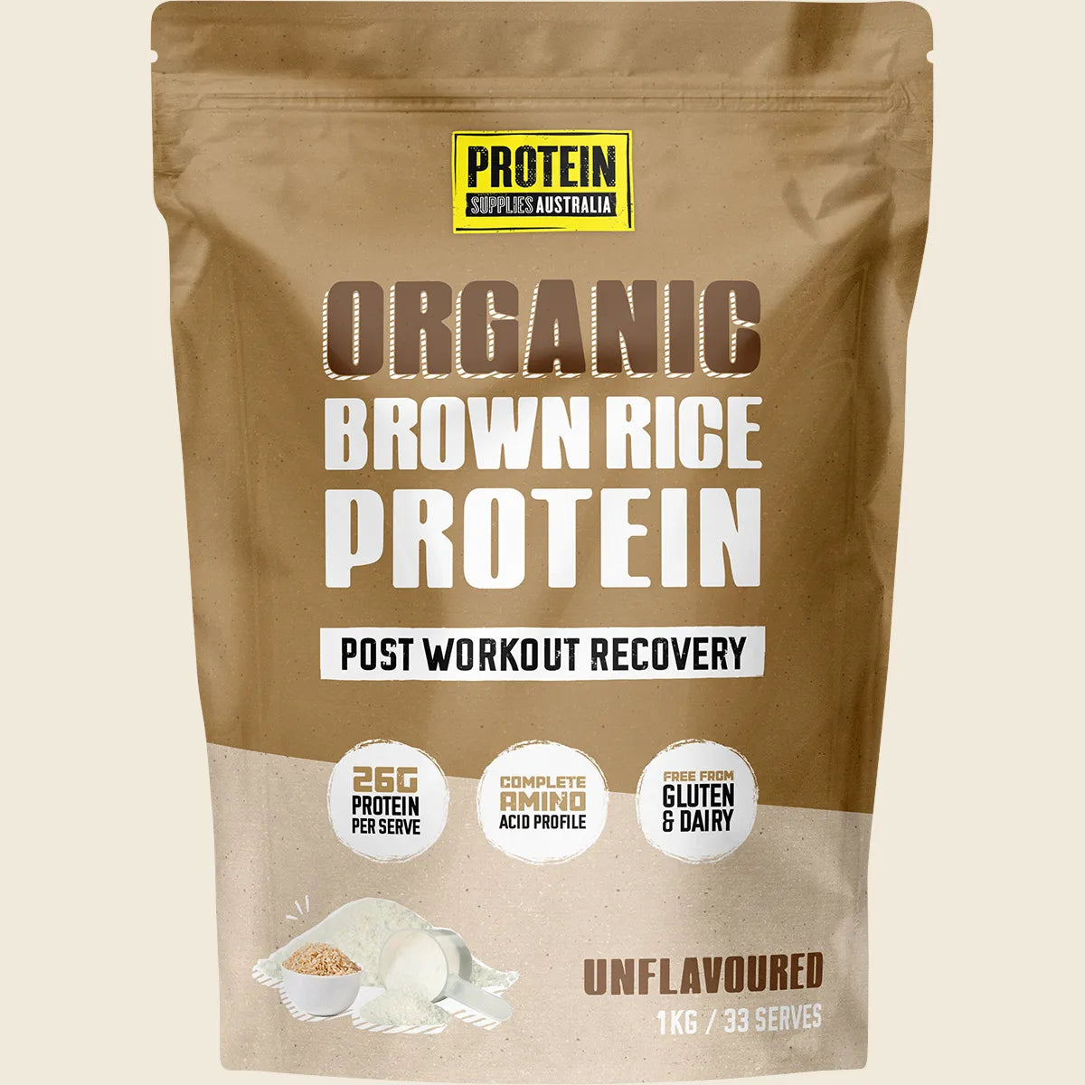 Organic Brown Rice Protein Unflavoured 1kg