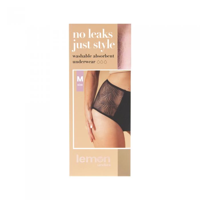 Pelvi Lemon Light Bladder Leaks Leakproof Underwear High-waisted Black M