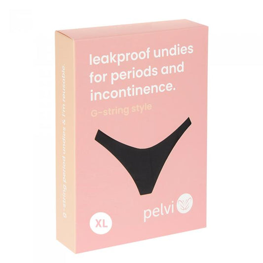 Pelvi Leakproof Underwear G-string Black Xl  Sell Through