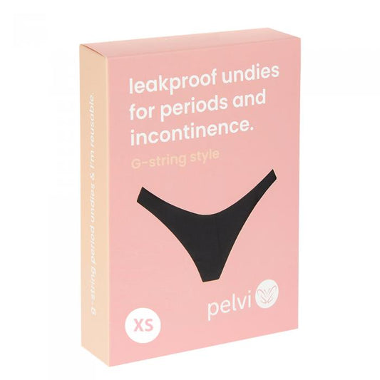 Pelvi Leakproof Underwear G-string Black Xs  Sell Through