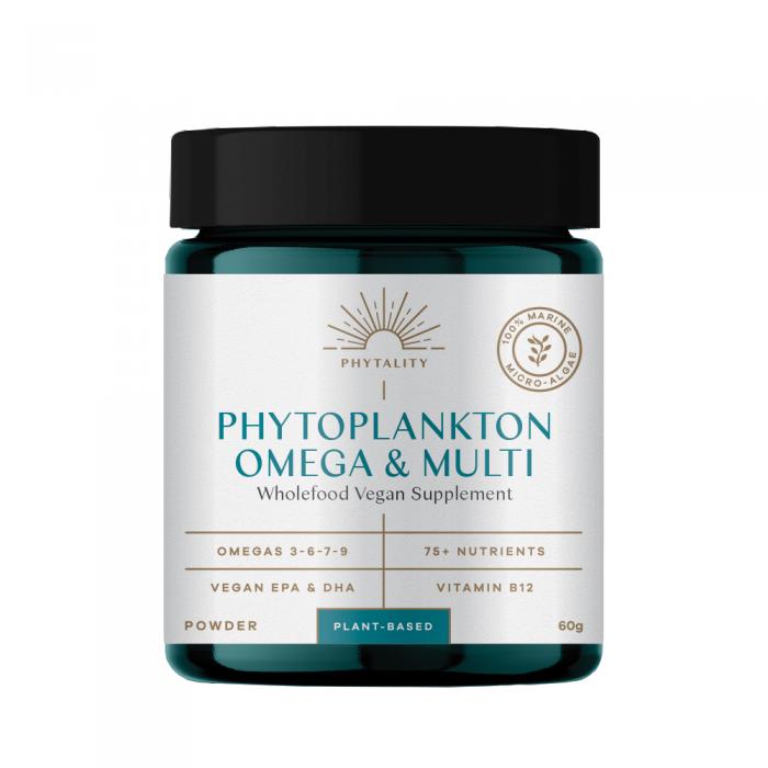Phytality Phytoplankton Omega & Multi (wholefood Vegan Supplement) Powder 60g