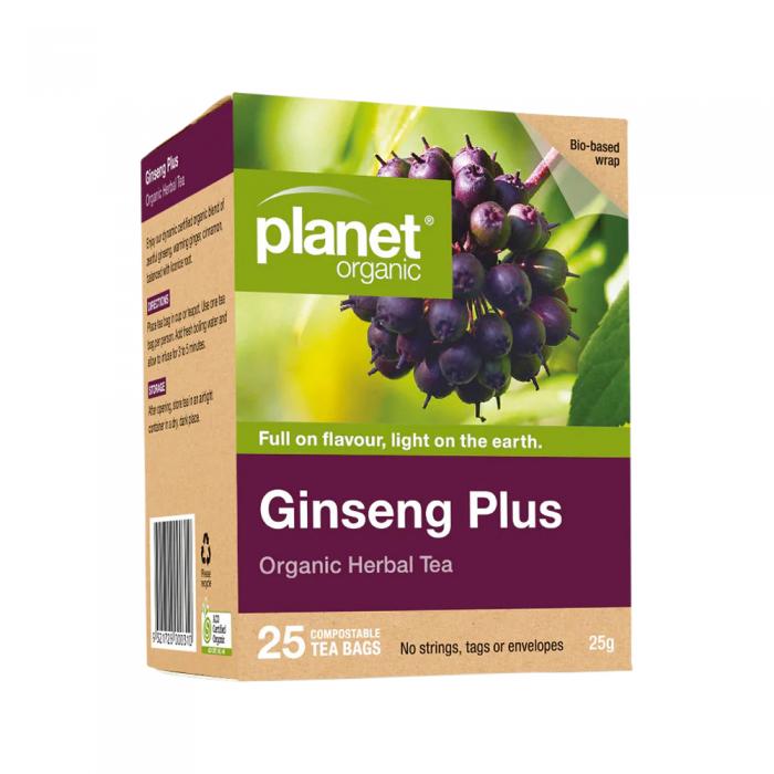 Planet Organic Organic Herbal Tea Ginseng Plus X 25 Tea Bags