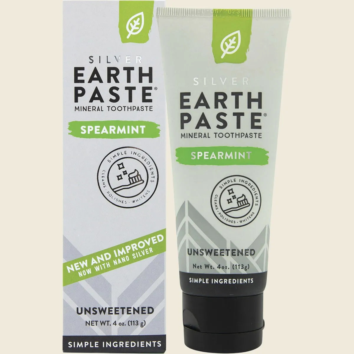 Earthpaste Toothpaste with Silver Spearmint 113g
