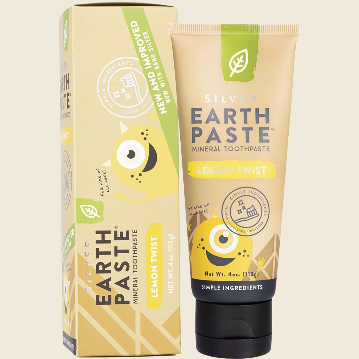 Earthpaste Toothpaste with Silver Lemon Twist 113g