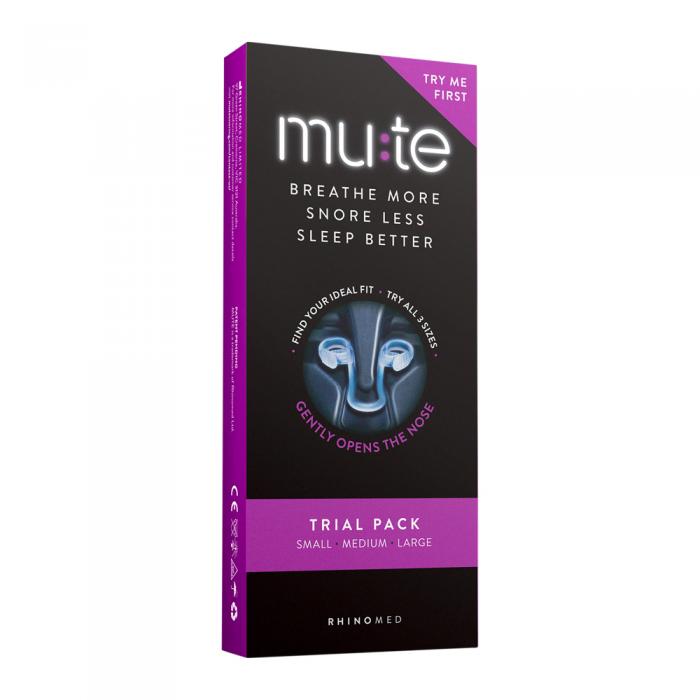 Rhinomed Mute (breathe More Snore Less Sleep Better) Trial X 3 Pack (contains: 1 Of Each Size)