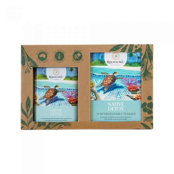 Roogenic Australia Gift Box Detox X 18 Tea Bags With Detox Tin