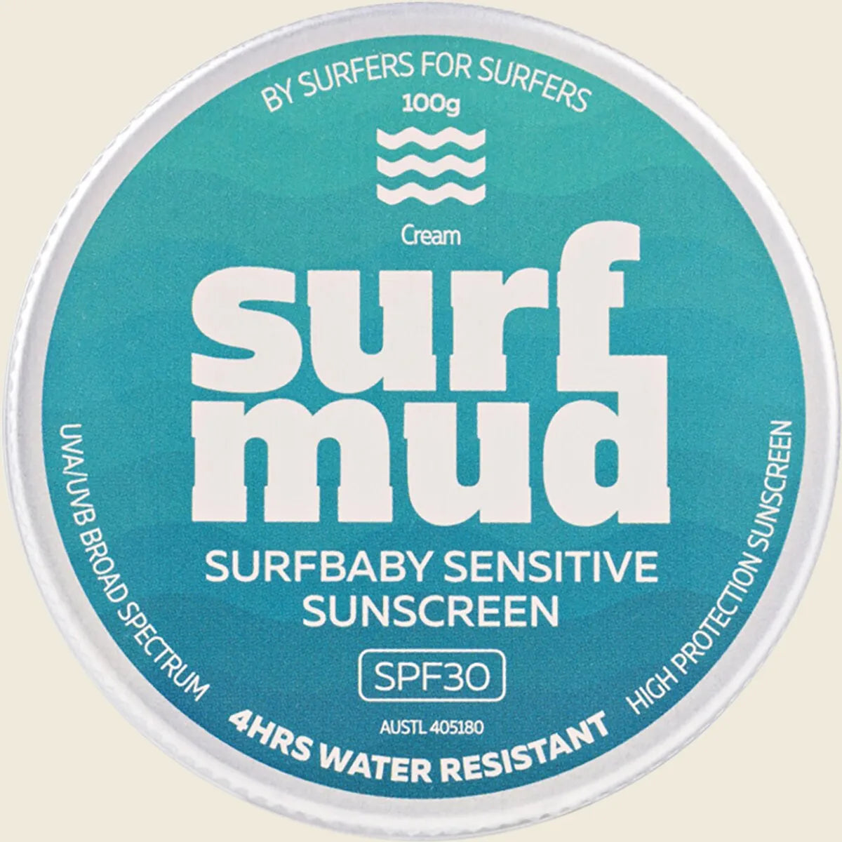 Surfbaby Sensitive Sunscreen SPF 30 Tin 100g