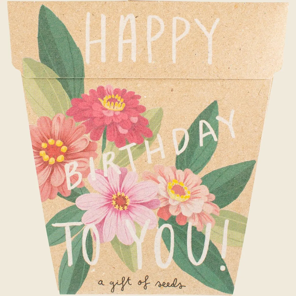 Gift of Seeds Happy Birthday Zinnia
