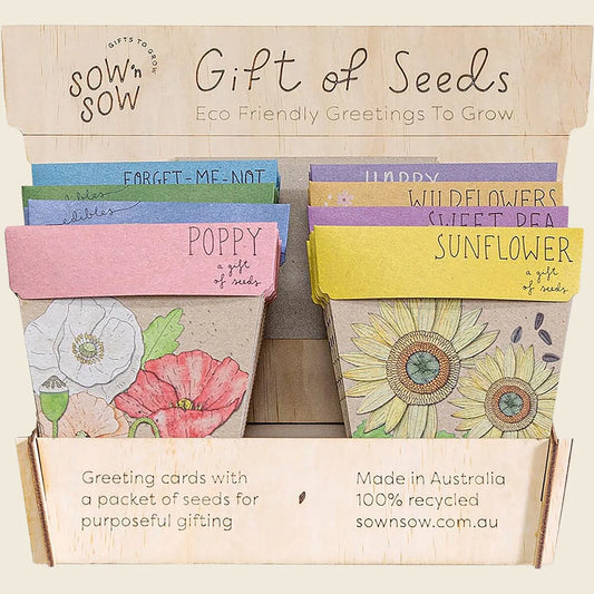 Sow 'n Sow Gift of Seeds Counter Display Includes Stock x48