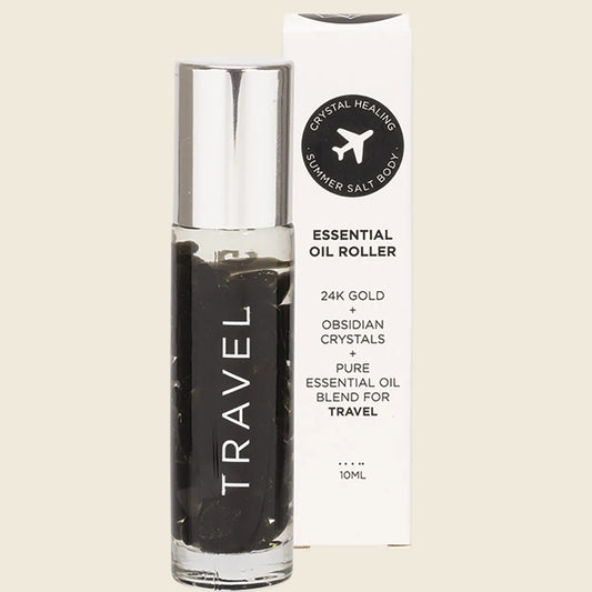 Essential Oil Roller 24K Gold Travel Obsidian 10ml