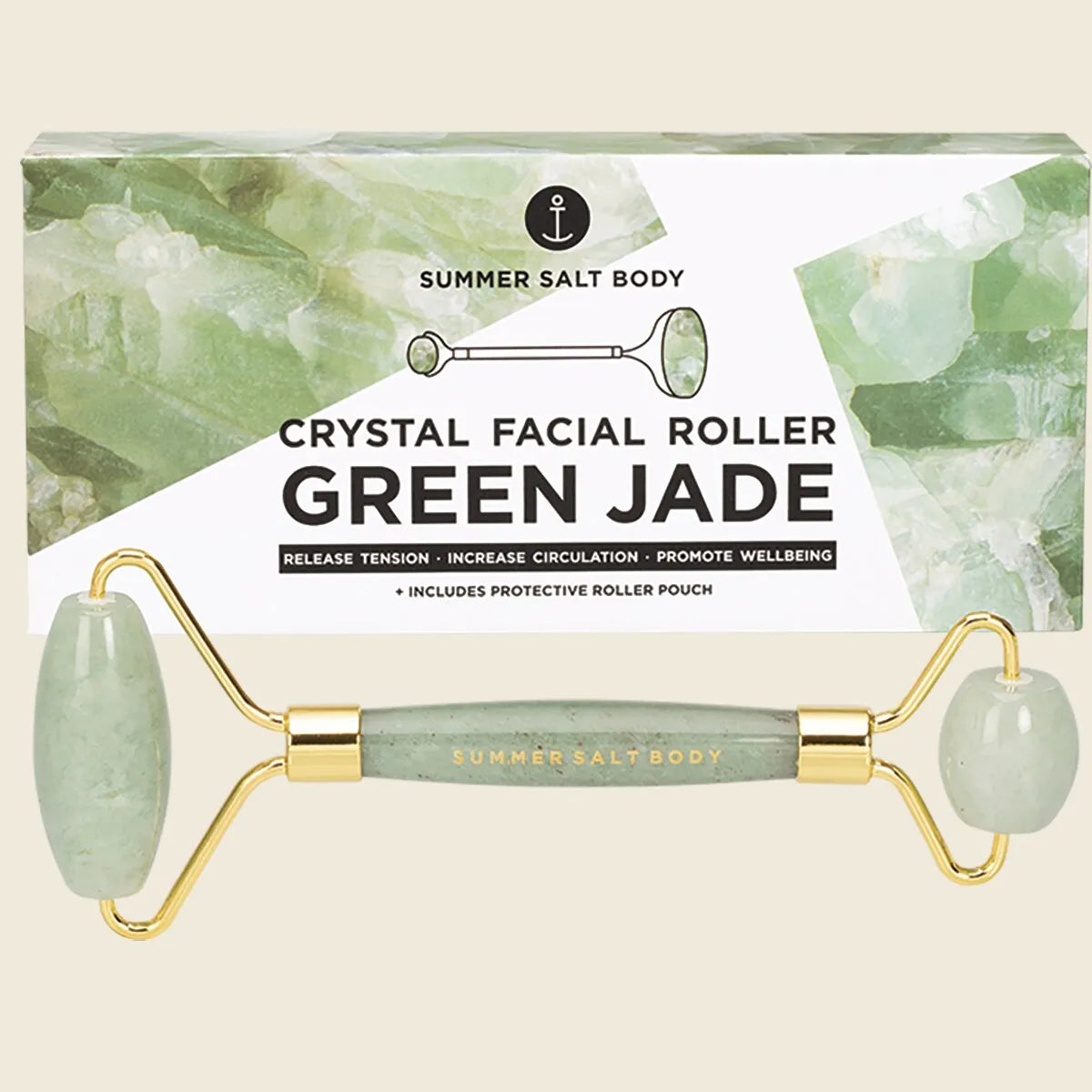 Crystal Facial Roller Green Jade