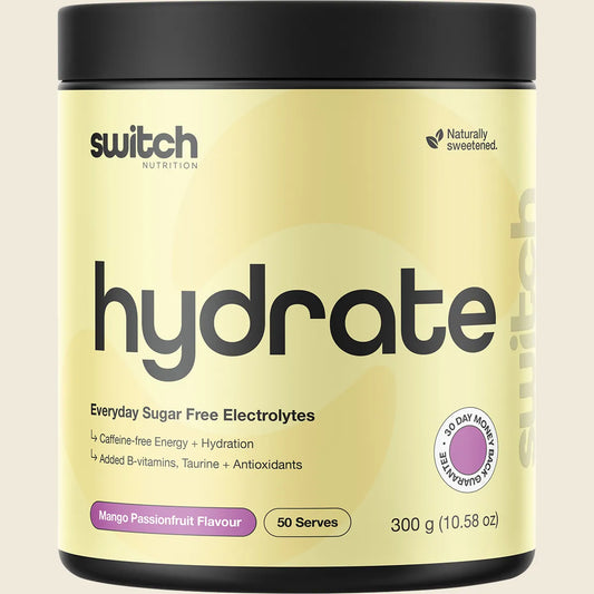 Switch Nutrition Hydrate Everyday Sugar Free Electrolytes Mango Passionfruit 300g
