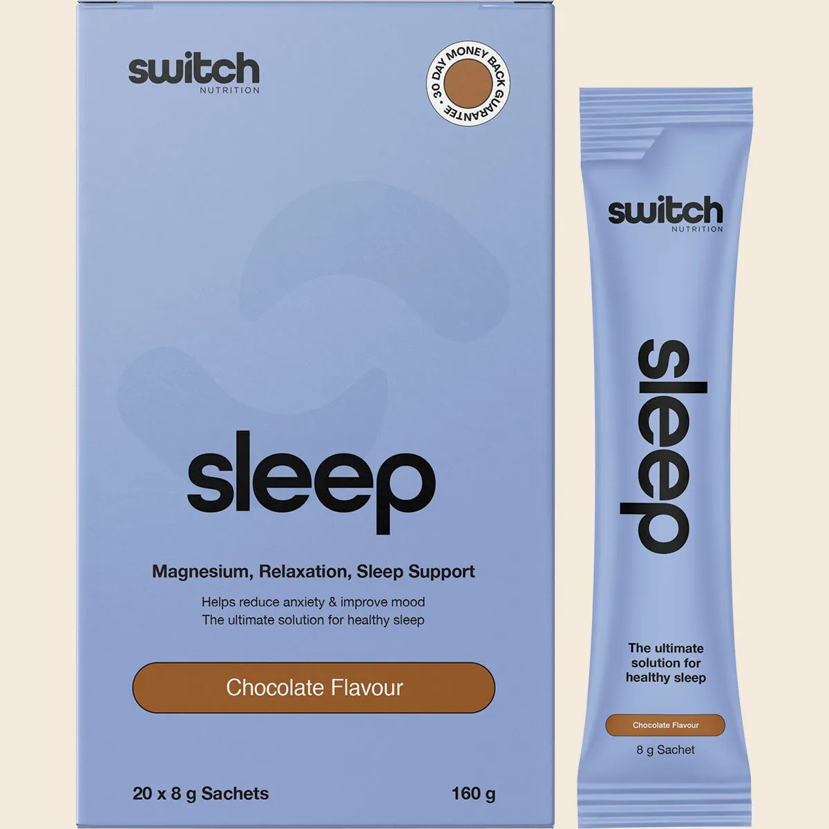 Sleep Magnesium Sachets Chocolate 20x8g