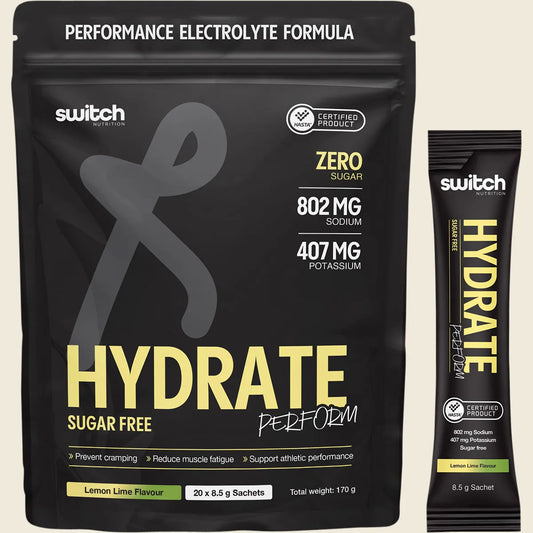 Switch Nutrition Perform Hasta Hydrate Sugar Free Lemon Lime 20x8.5g