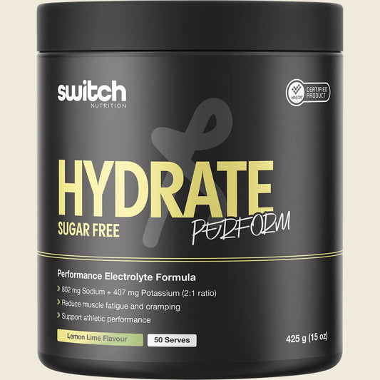 Switch Nutrition Perform Hasta Hydrate Sugar Free Lemon Lime 425g