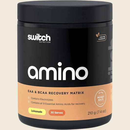 Switch Nutrition Amino EAA & BCAA Electrolyte Recovery Lemonade 210g