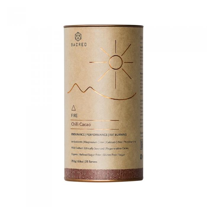 Sacred Taste Organic Drinking Cacao (chilli Cacao) Fire 250g