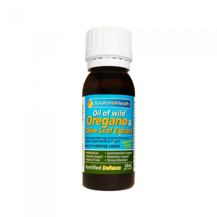 Solutions 4 Health Oil Of Wild Oregano & Olive Leaf Extract (fortified Defence) 50ml