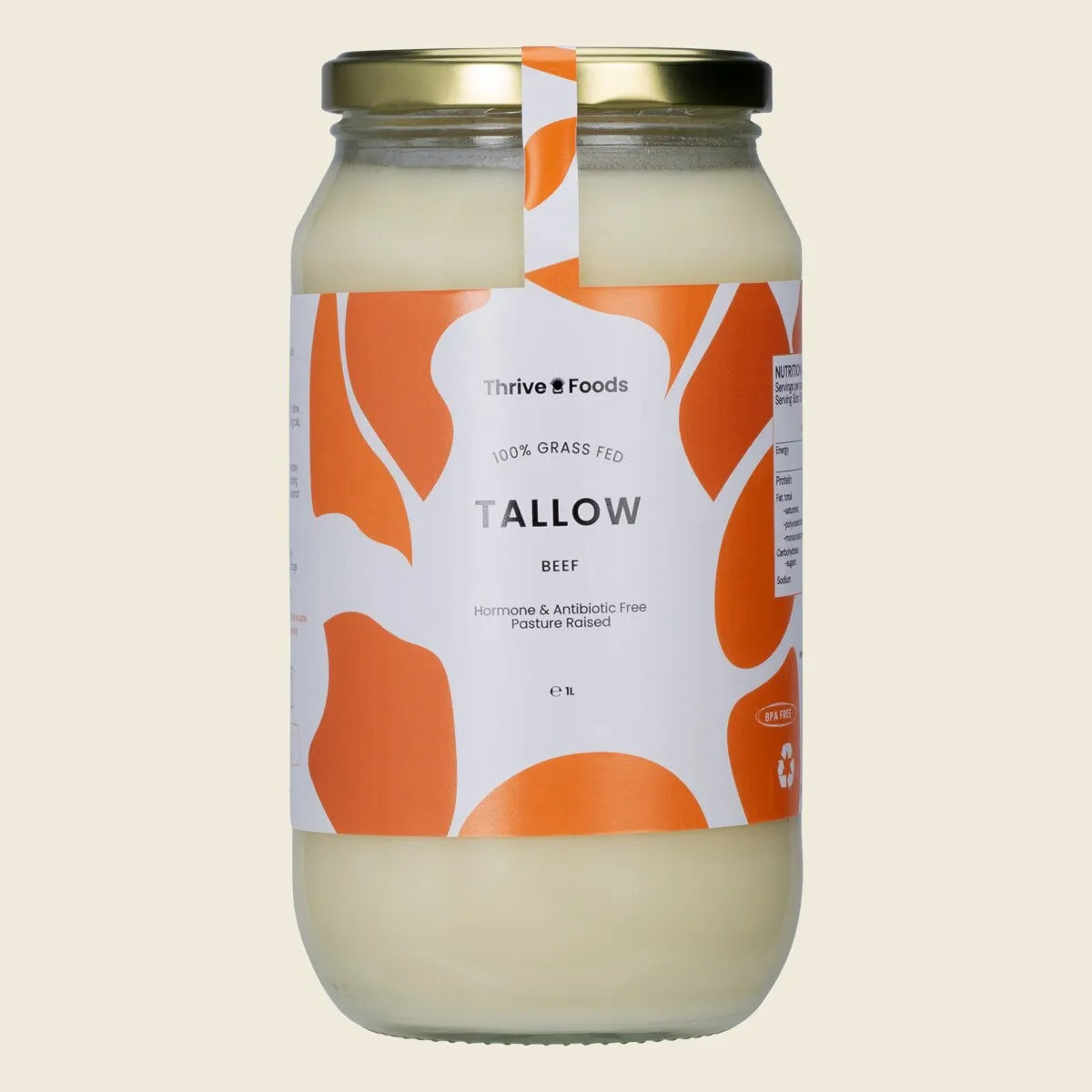 100% Grass Fed Tallow 1L