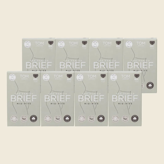 The Period Brief Mid Rise Black Medium x8