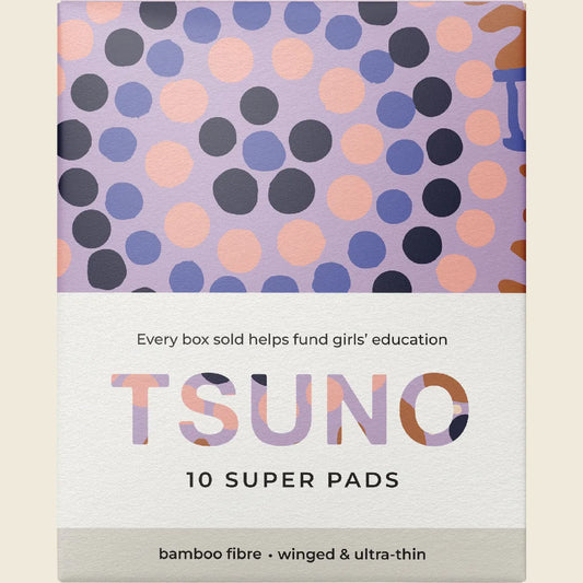 Natural Bamboo Pads Super Winged & Ultra Thin 10pk