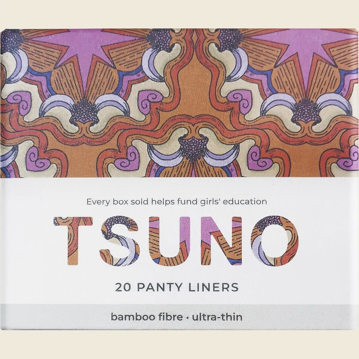 Natural Bamboo Panty Liners Ultra Thin 20pk