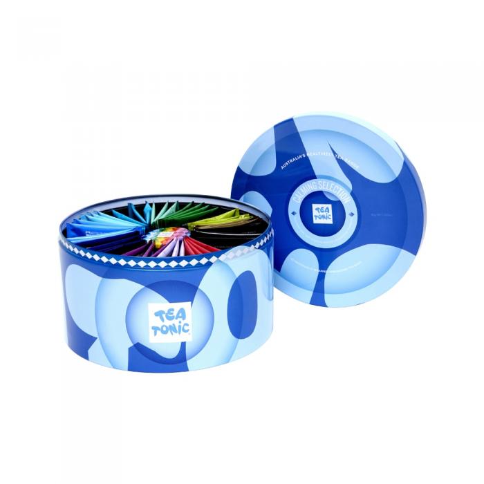 Tea Tonic Calming Selection Round Tin X 40 Tea Bags (contains Bonus Mini Tin Of Sparkling Rosebuds)
