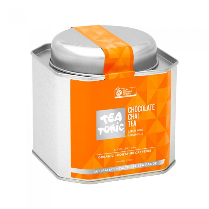 Tea Tonic Organic Chocolate Chai Tea Caddy Tin 150g