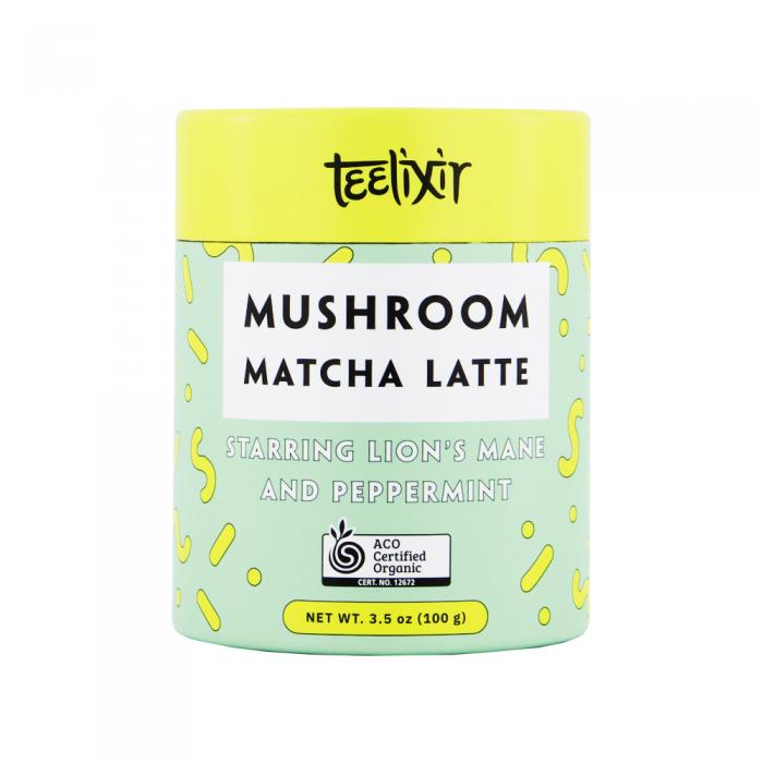 Teelixir Organic Mushroom Matcha Latte (starring Lions Mane And Peppermint) 100g