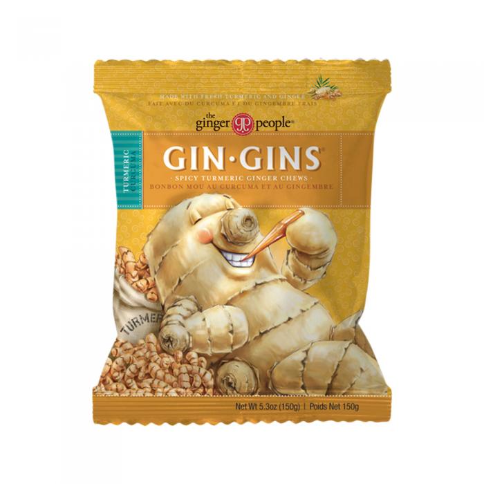 The Ginger People Gin Gins Ginger Chews Spicy Turmeric 150g