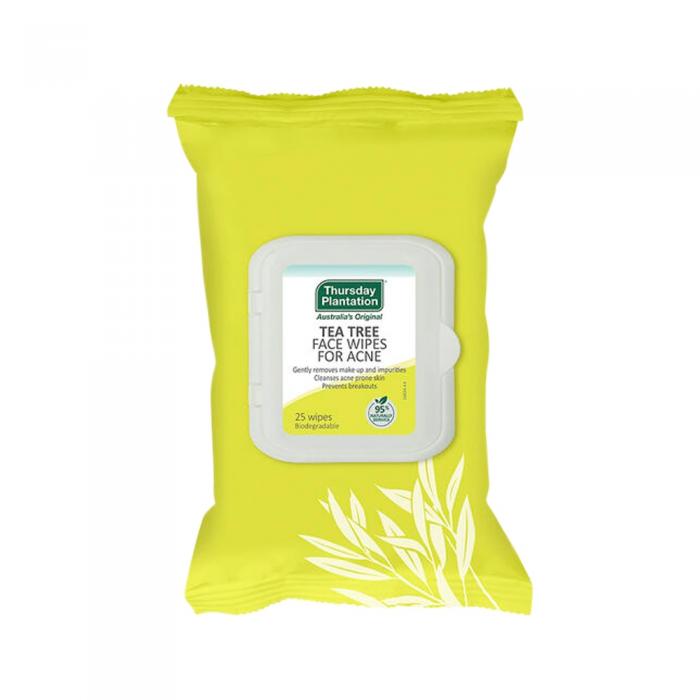 Thursday Plantation Tea Tree Face Wipes For Acne X 25 Pack
