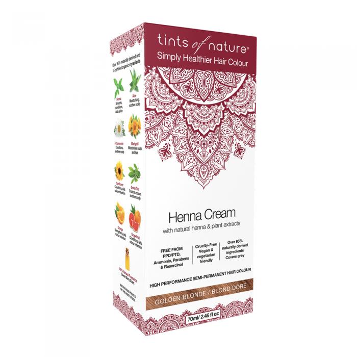 Tints Of Nature Henna Cream (semi-permanent Hair Colour) Golden Blonde 70ml