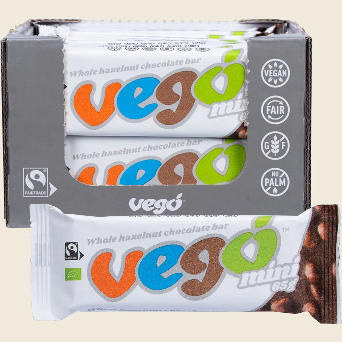 Whole Hazelnut Chocolate Bar Mini 20x65g