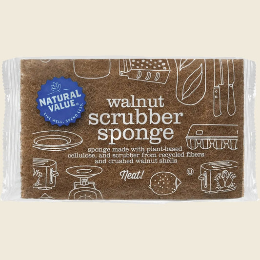 Walnut Scrubber Sponge